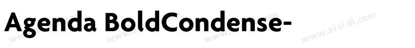 Agenda BoldCondense字体转换
